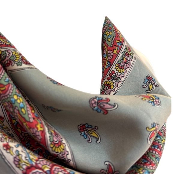 Liberty of London Vintage Silk Pocket Square 🇬🇧– Paisley & Floral Print - Picture 5 of 7